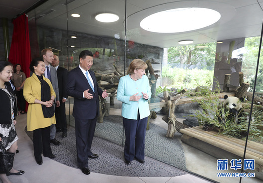 習近平国家主席とメルケル首相がベルリン動物園パンダ館開館式に出席