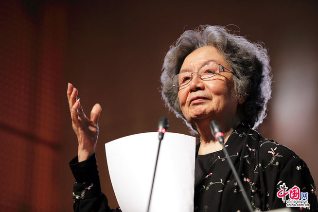 南开大学中华古典文化研究所所长叶嘉莹在京演讲。