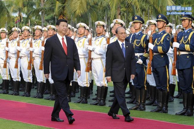 （时政）习近平同缅甸总统吴登盛举行会谈